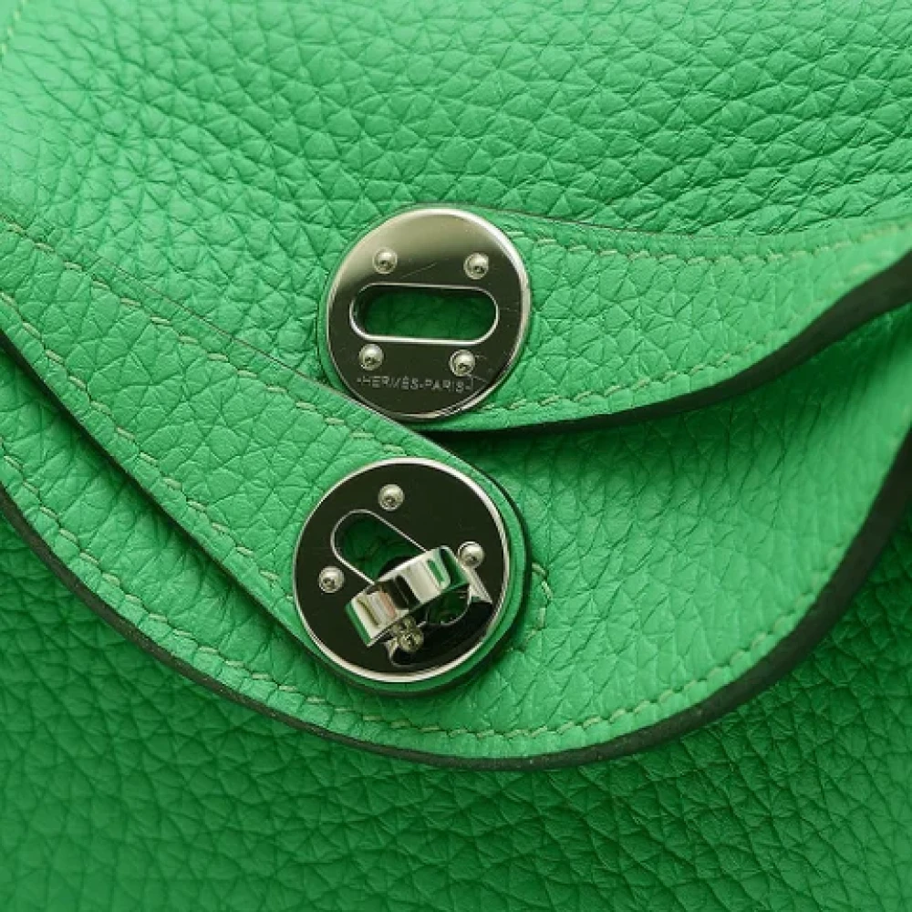 Hermès Vintage Pre-owned Leather handbags Green Dames