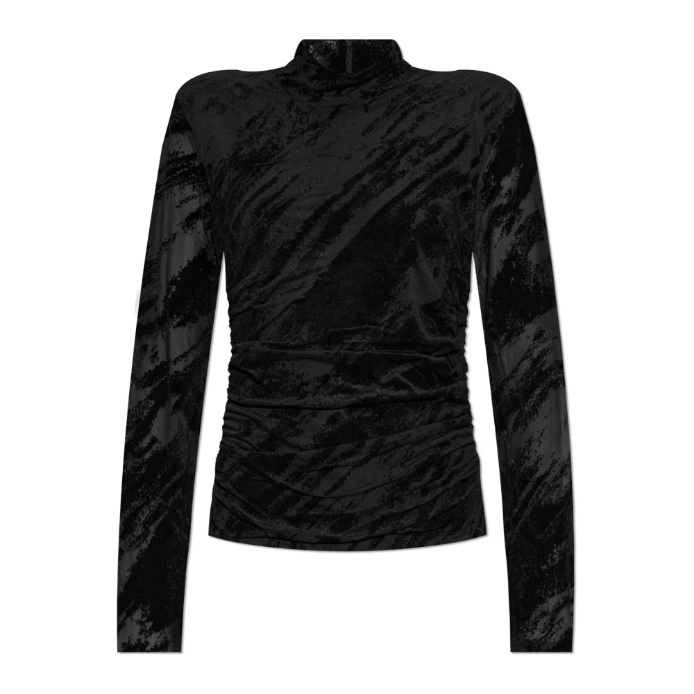 Gestuz Mesh Blouse in Zwart Black Dames