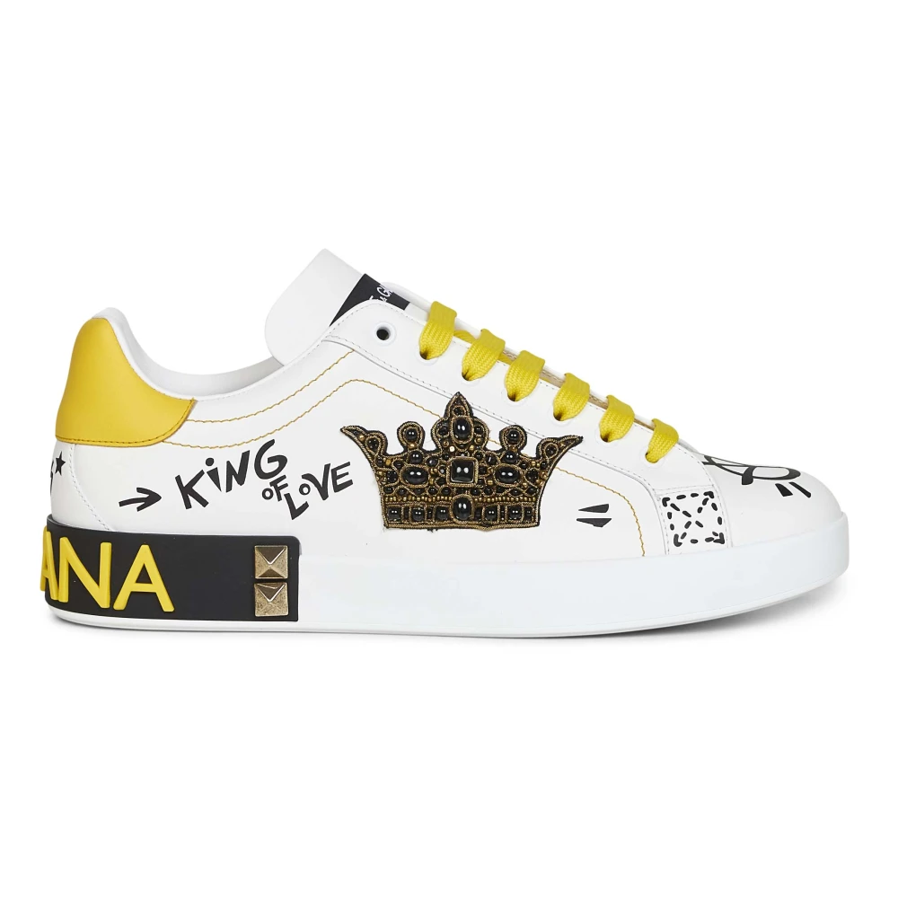 Dolce & Gabbana Men's Multicolor Sneakers, 11 Uk, Portofino Trainers