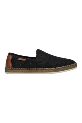 Svarta Textil Espadriller med Snörning