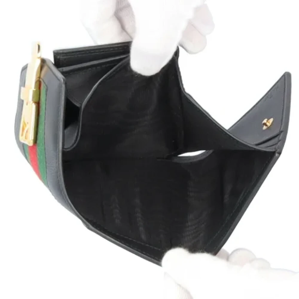 Gucci Vintage Pre-owned Leather wallets Black Dames