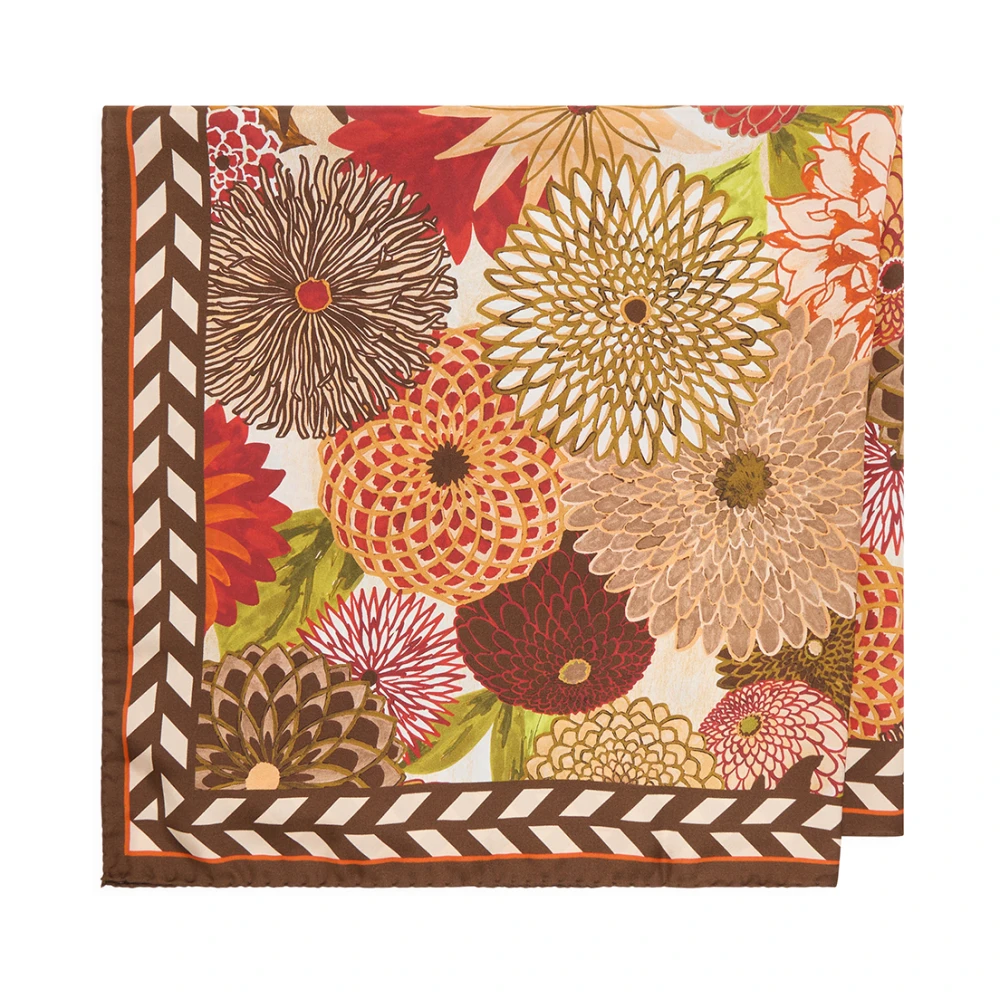 Maliparmi Collectie Print Zijden Sjaal Multicolor Dames