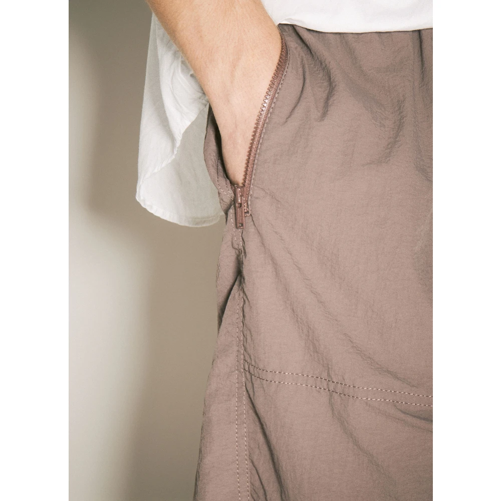 Undercover Shorts met ritszakken en kreukeleffect Brown Heren