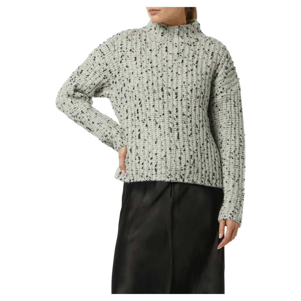 comma Trui met contrastgaren White Dames