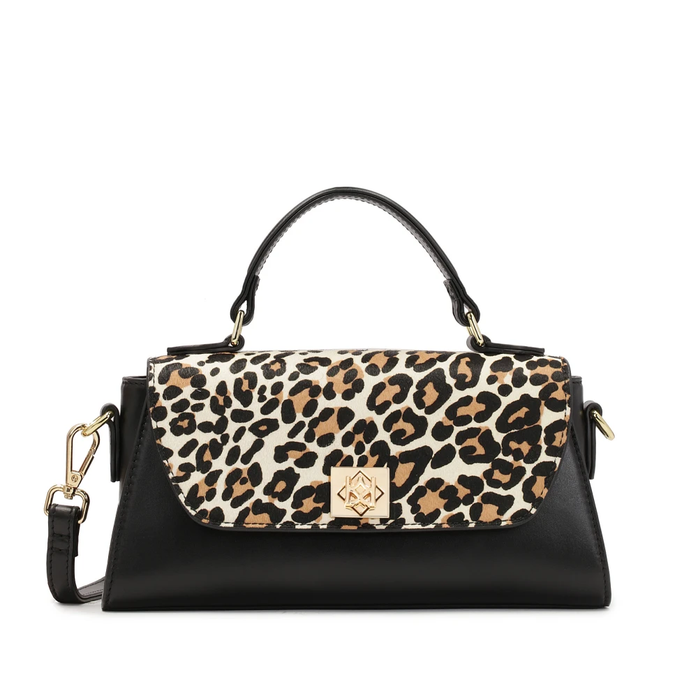 Kazar Elegante handtas versierd met luipaardprint Black Dames