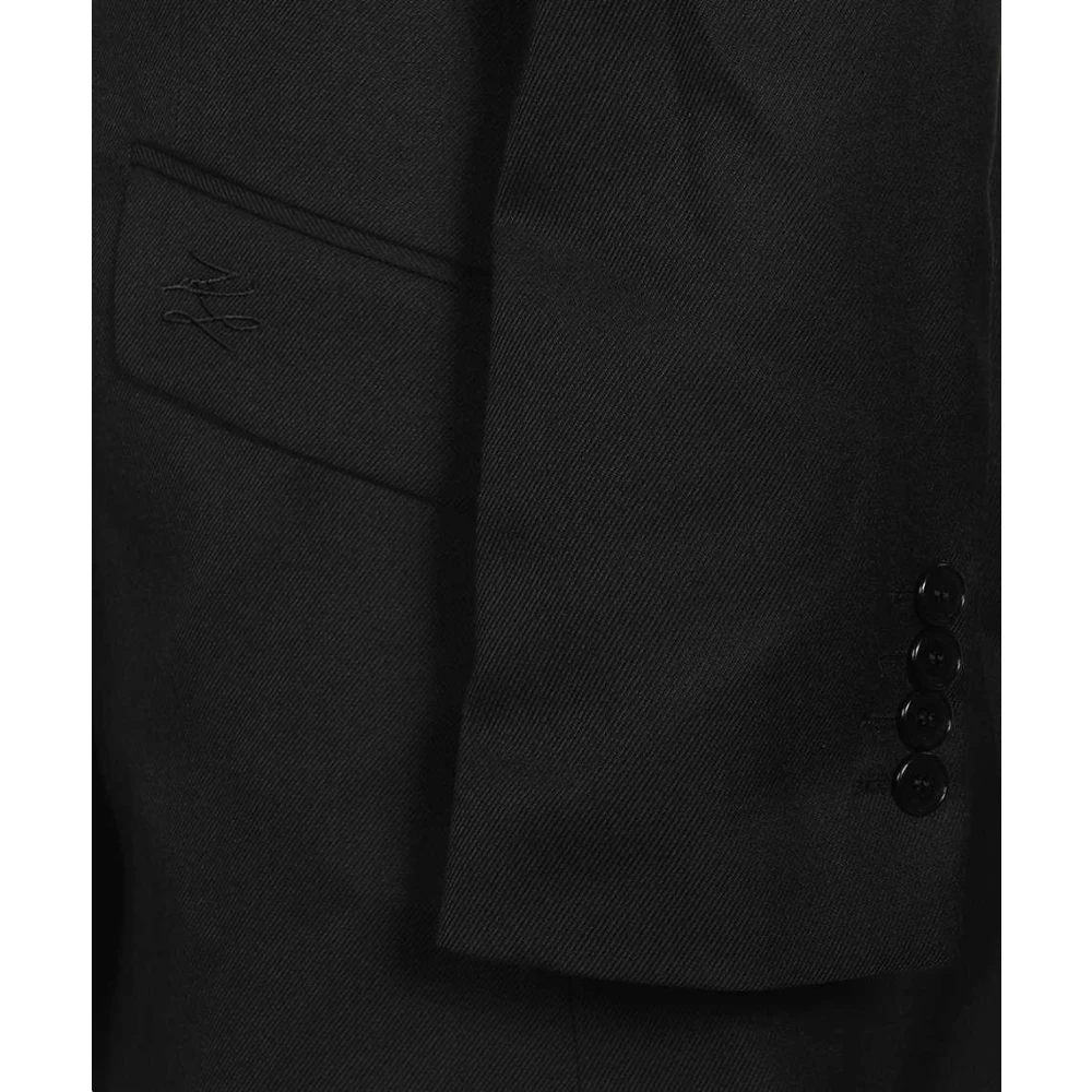 Karl Lagerfeld Dubbelrijige blazer met peak revers Black Dames