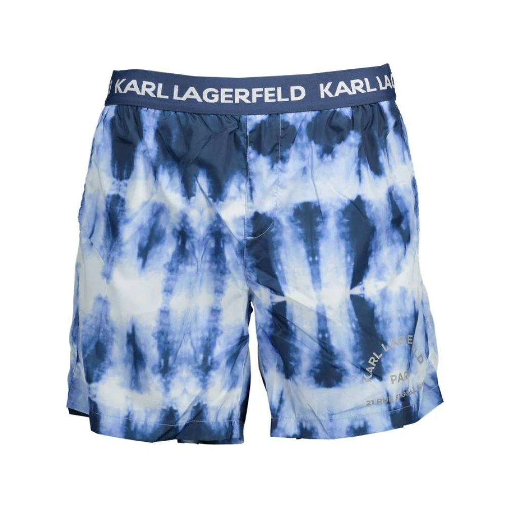 Karl Lagerfeld Men's Blue Polyester Swimwear