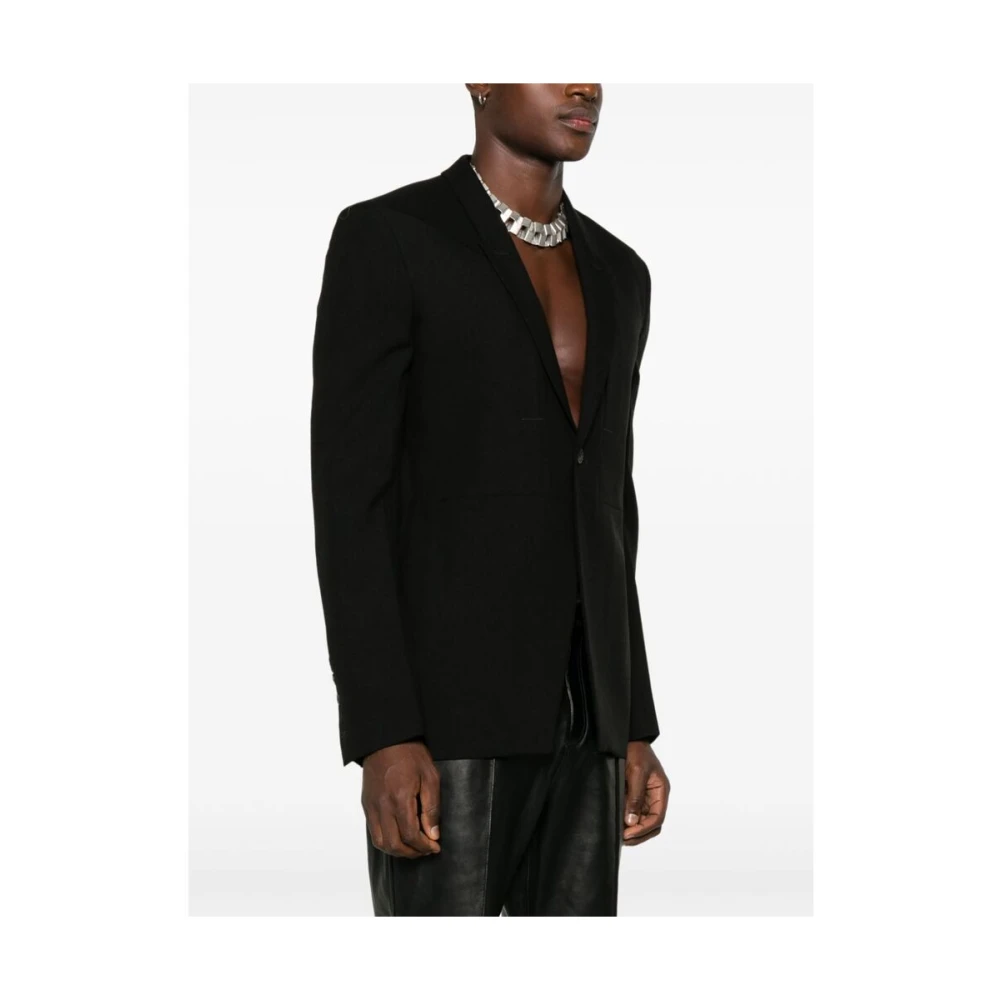 Rick Owens Fogpocket Soft Blazer Black Heren