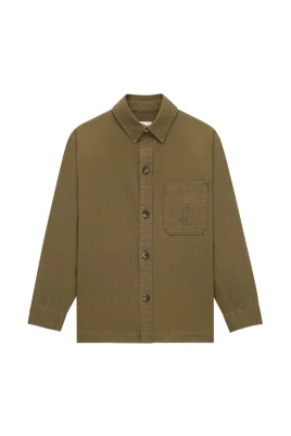 Broderad Logotyp Olivgrön Jacka
