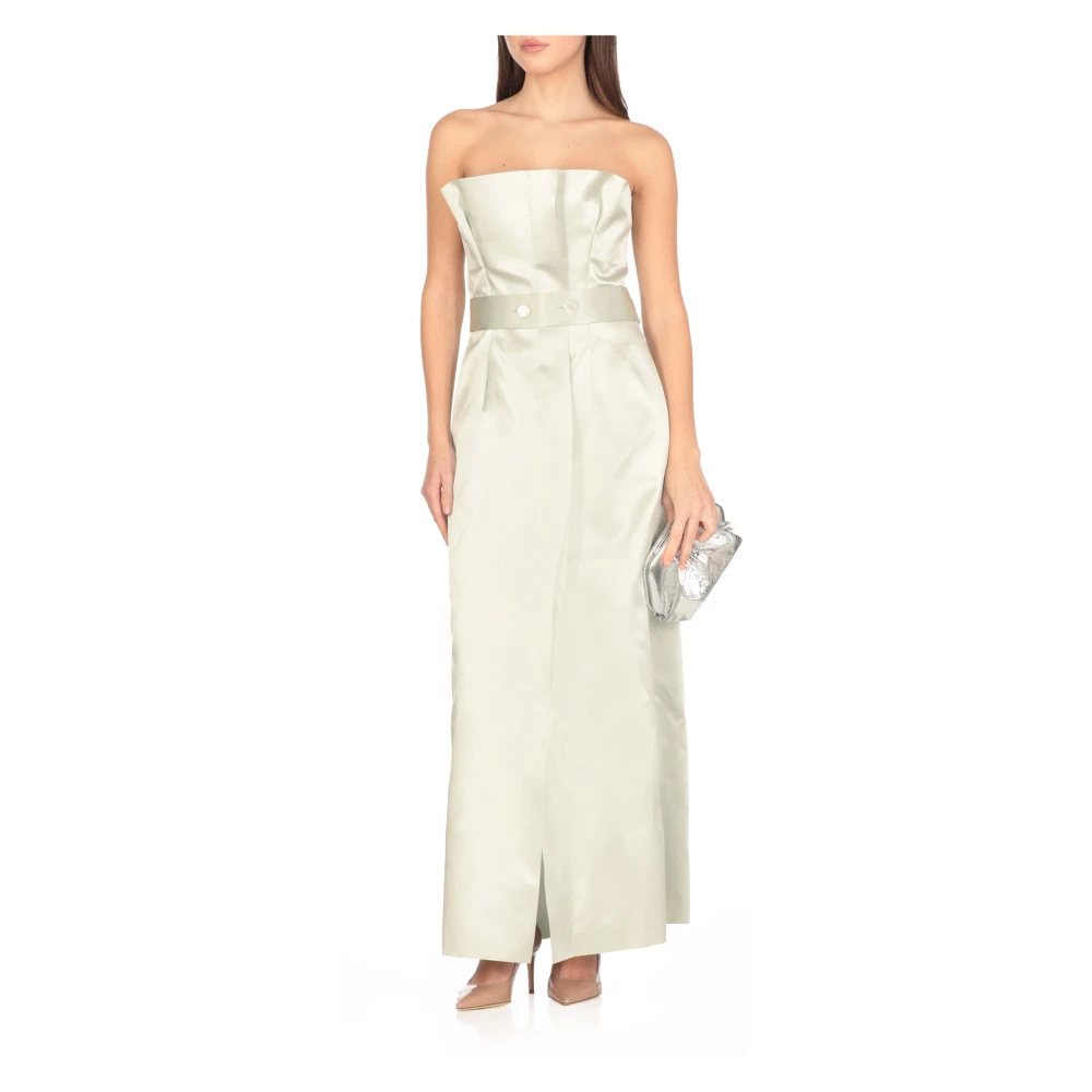 Philosophy di Lorenzo Serafini Groene Jurk met Zelfbindende Riem Green Dames