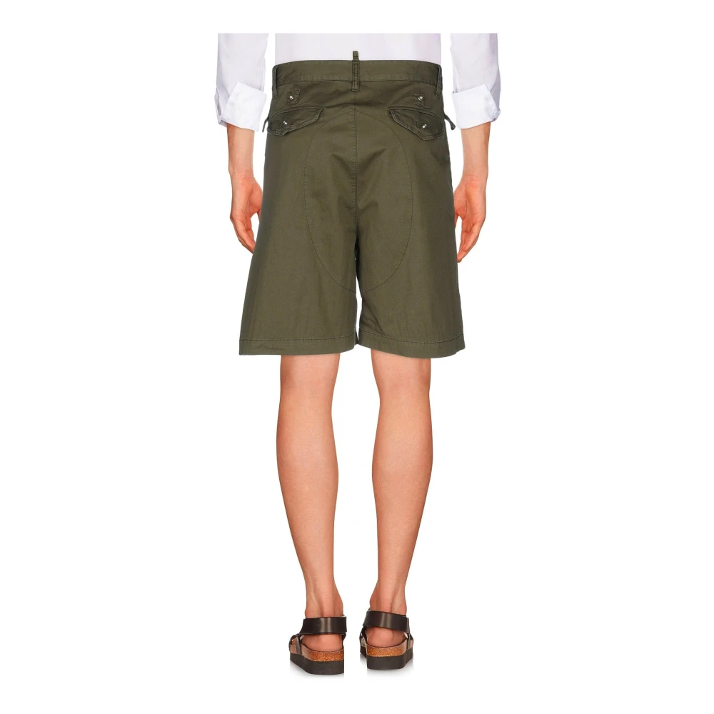 Dsquared2 Katoenen shorts met elasthaan Green Heren