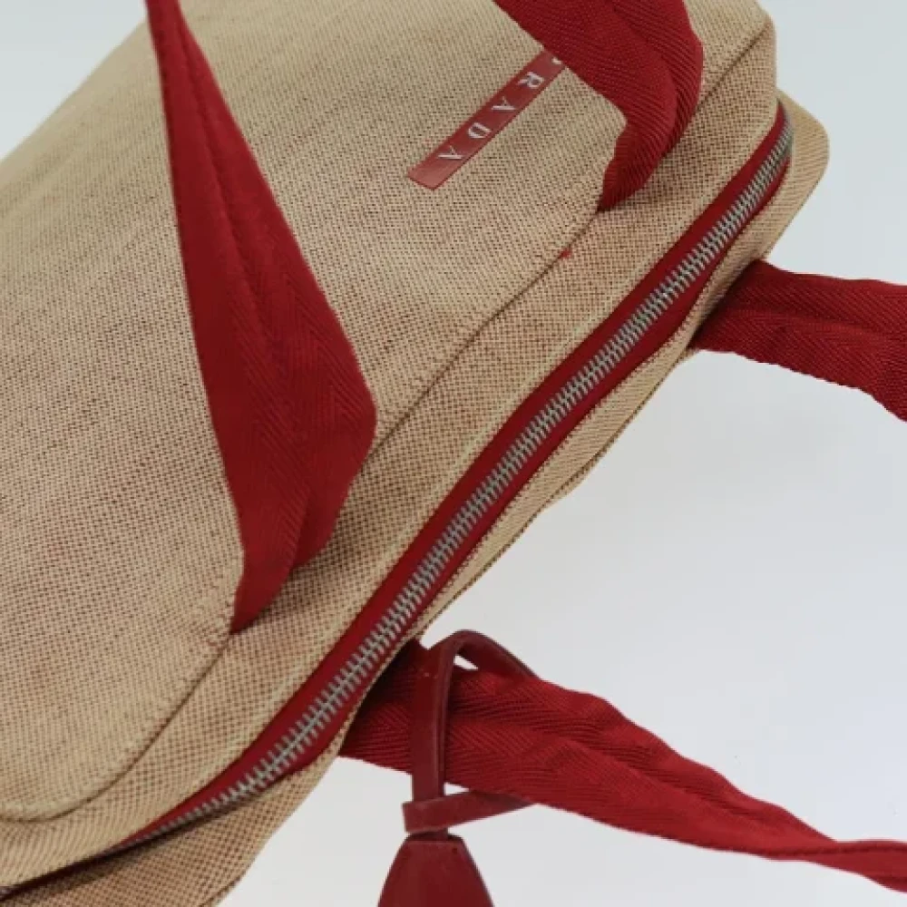 Prada Vintage Pre-owned Canvas totes Beige Dames