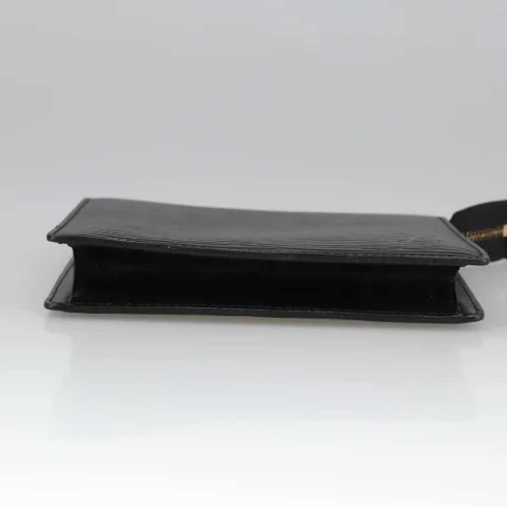 Louis Vuitton Vintage Pre-owned Leather pouches Black Dames