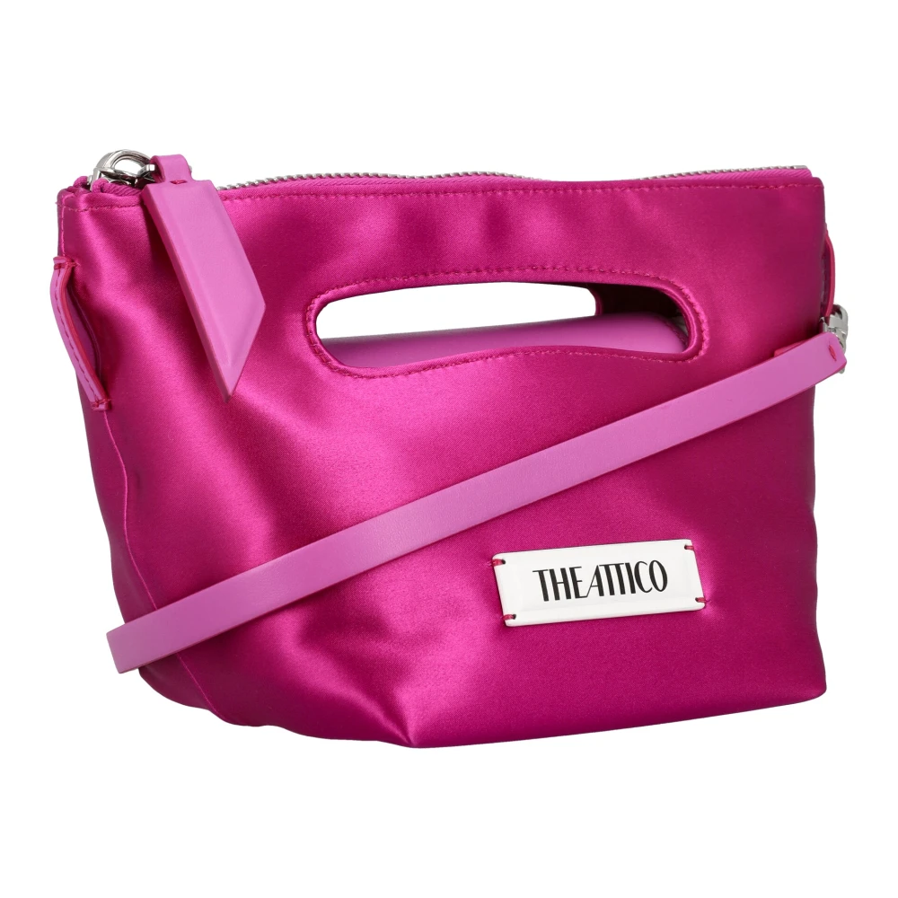 The Attico Fuxia Tote Tas met Afneembare Band Pink Dames