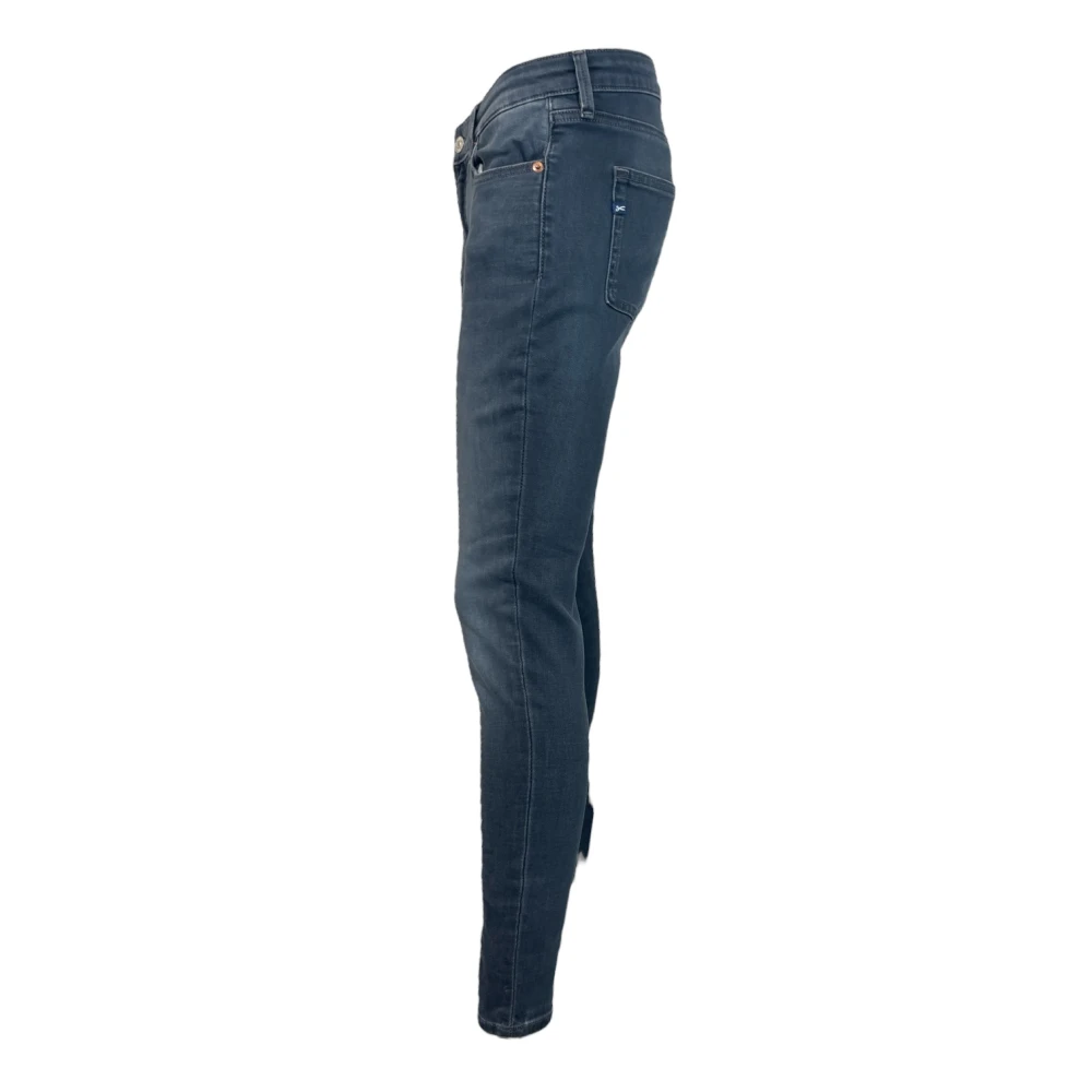Denham Skinny Mid-Rise Stretch Jeans Donkerblauw Blue Dames
