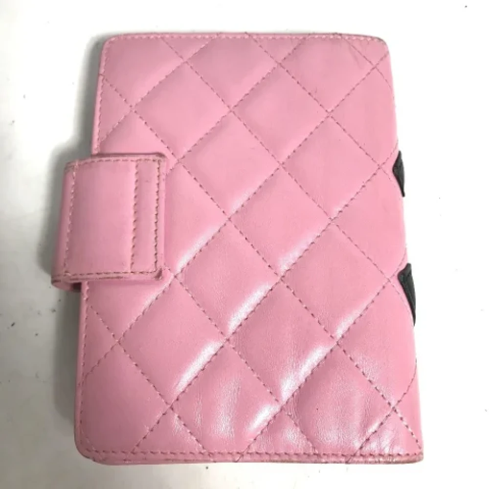 Chanel Vintage Pre-owned Leather home-office Pink Dames