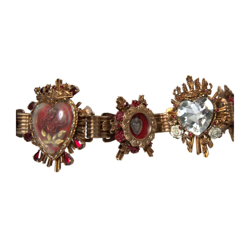 Dolce & Gabbana Messing Taille Riem met Iconisch Logo Multicolor Dames