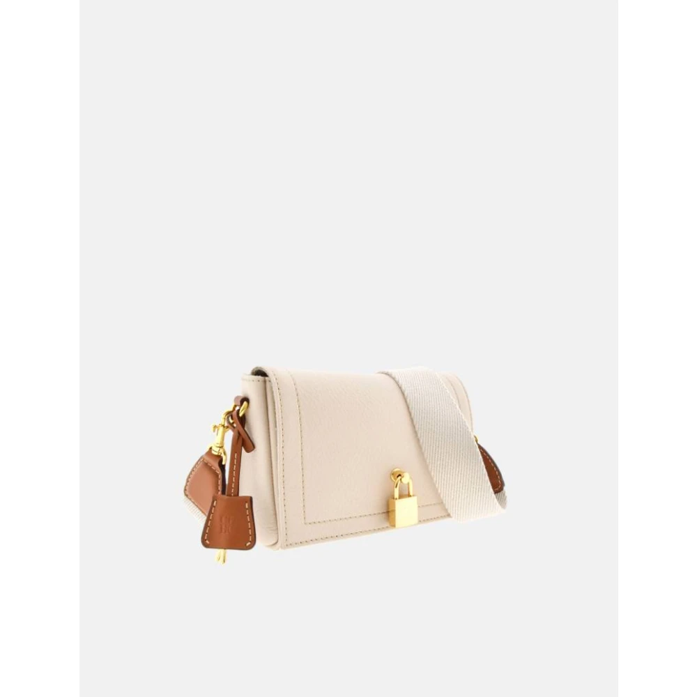 Carolina Herrera Vergrendelde Crossbody Mini Tas Magnolia Beige Dames