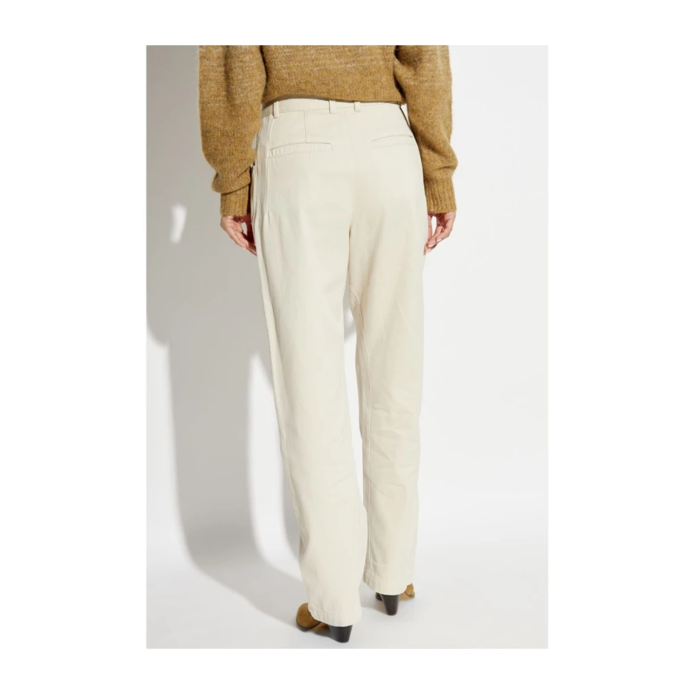 Isabel marant Wijde broek in Ecru Emmy Pants Beige Dames
