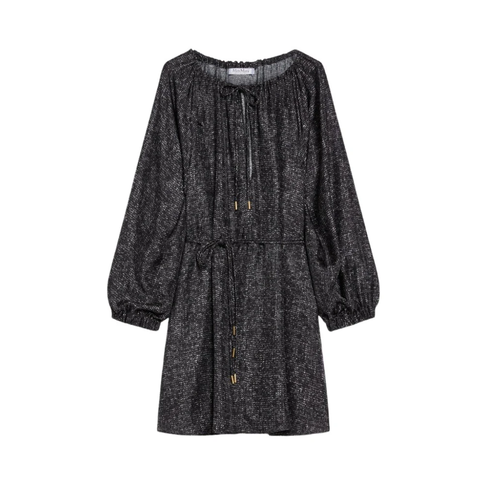 Max Mara Elegante zijden jurk met cut-out details Black Dames