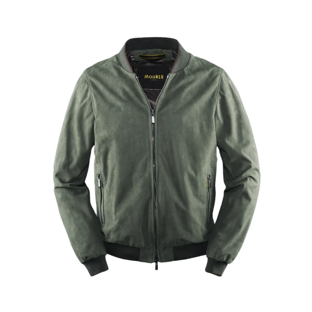 Moorer Men's Green Bomber Jackets, 4XL, Bomber Jackets