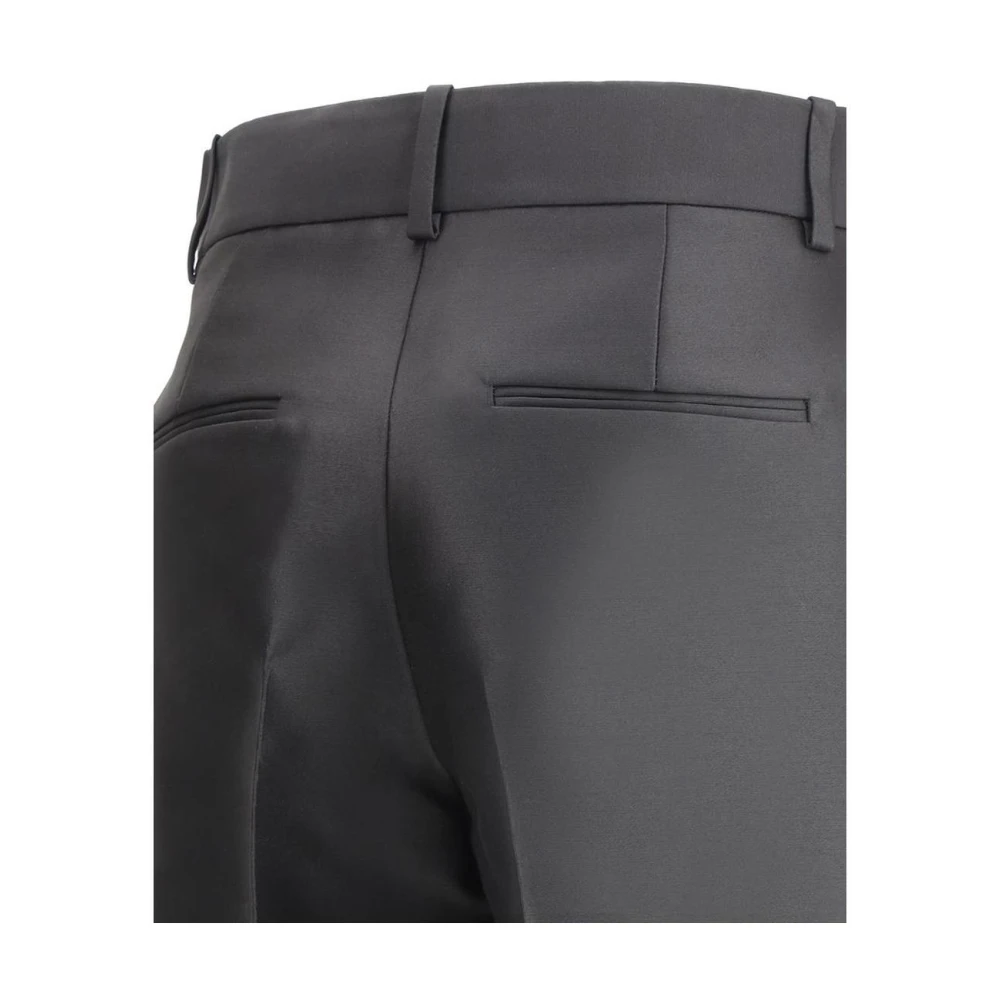 Khaite Moderne Cropped Straight-Leg Broek Black Dames