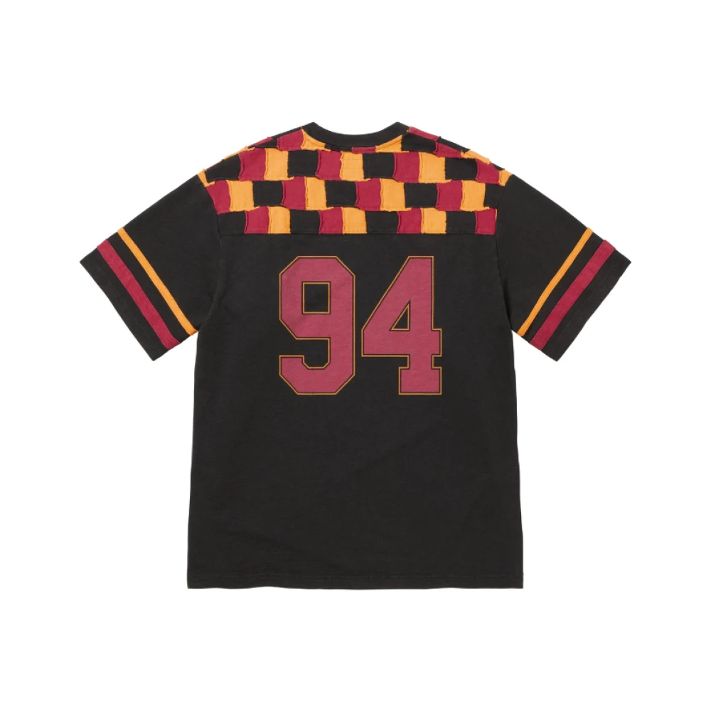 Supreme Zwarte Patchwork Yoke T-shirt Black Heren