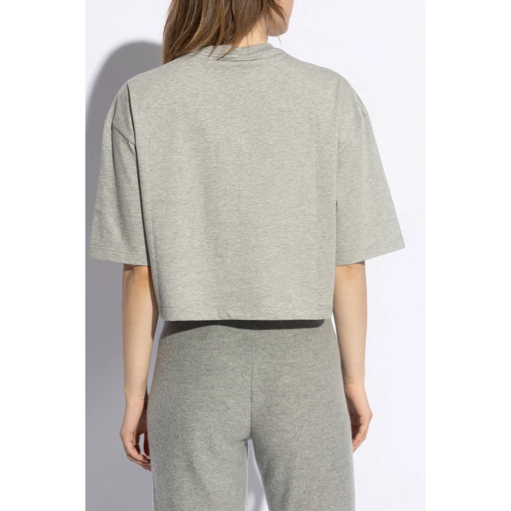 Versace T-shirt met logo Gray Dames