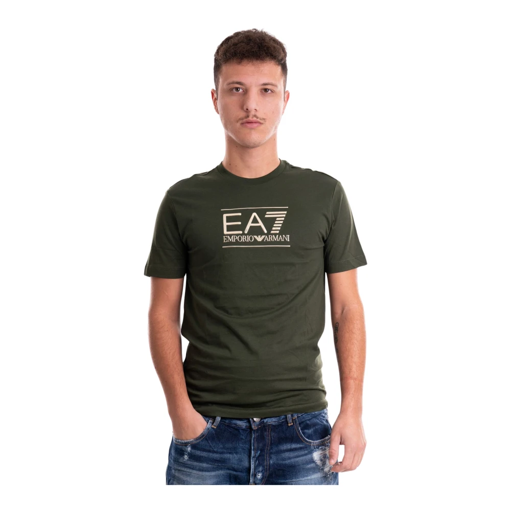 EA7 Emporio Armani T-shirt met ronde hals en labelprint