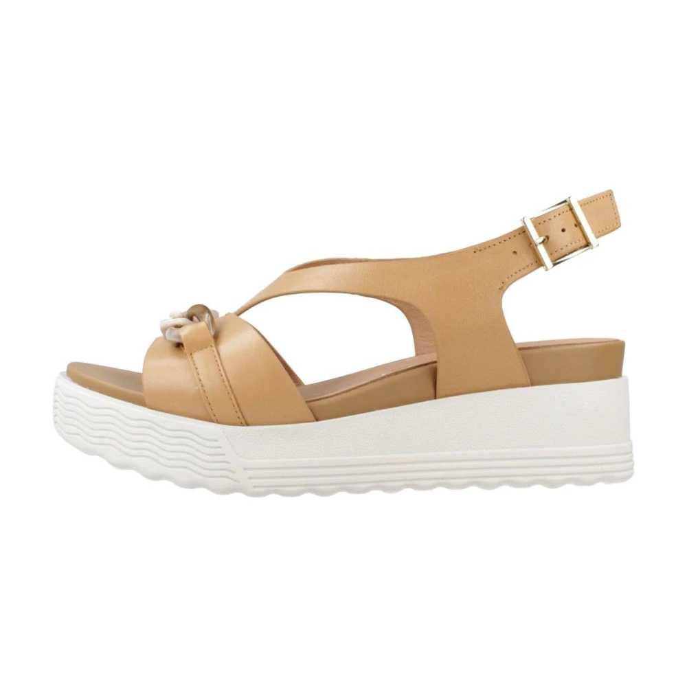 Stonefly Vrouw Bruin Schoenen Dames, 40 Eu, Leer, Parky 28 Wedge Sandal