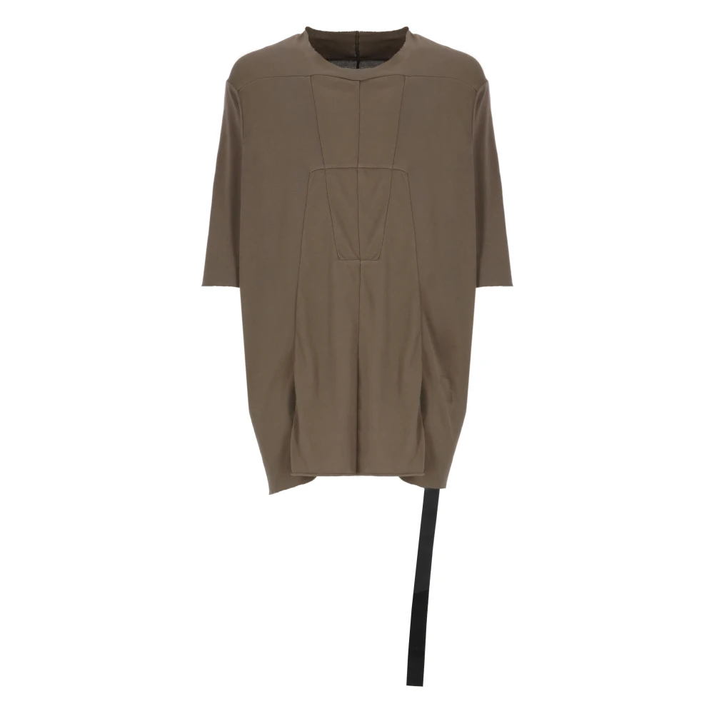 Rick Owens Katoenen T-shirt met Ronde Hals en Korte Mouwen Brown Heren