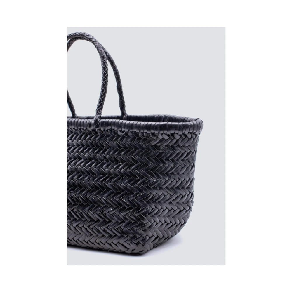 Dragon Diffusion Handgeweven leren tas Black Dames