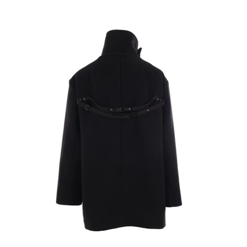 Rick Owens Zwarte wollen caban jas Black Heren