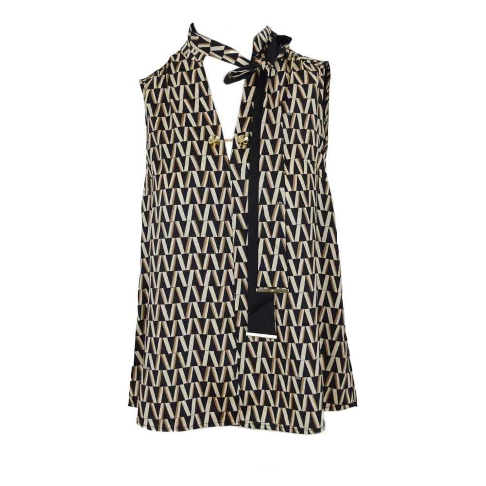 Nenette Mouwloze Tops Pasvorm: Over Black Dames