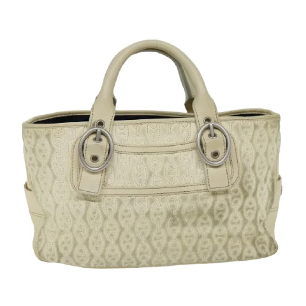 Celine Vintage Pre-owned Leather totes White Dames
