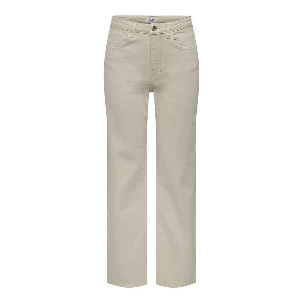 Only , Straight Fit Jeans, Female, Beige, W32 L32, Beige Baggy Jeans Spring/Summer Collection - Image 3