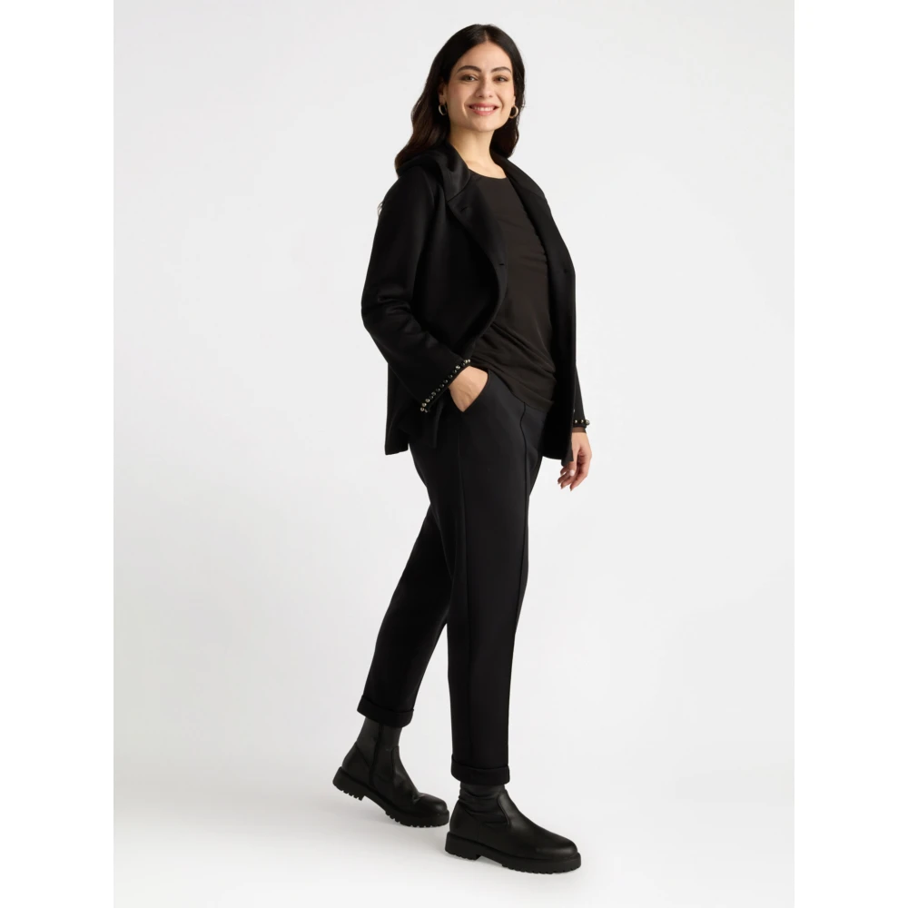 Fiorella Rubino Broek New York gemaakt van zweetstof Black Dames