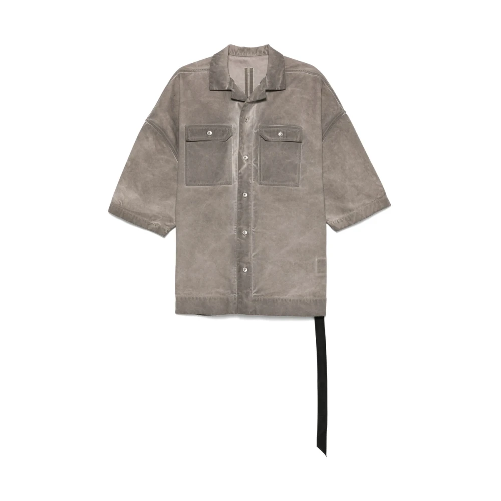 Rick Owens Donkere Schaduw Shirt Gunmetal Grijs Gray Heren