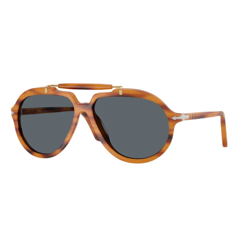 Persol Women's Brown Senna Blue Lens Sunglasses - Sunglasses - 57 Mm - Accessories