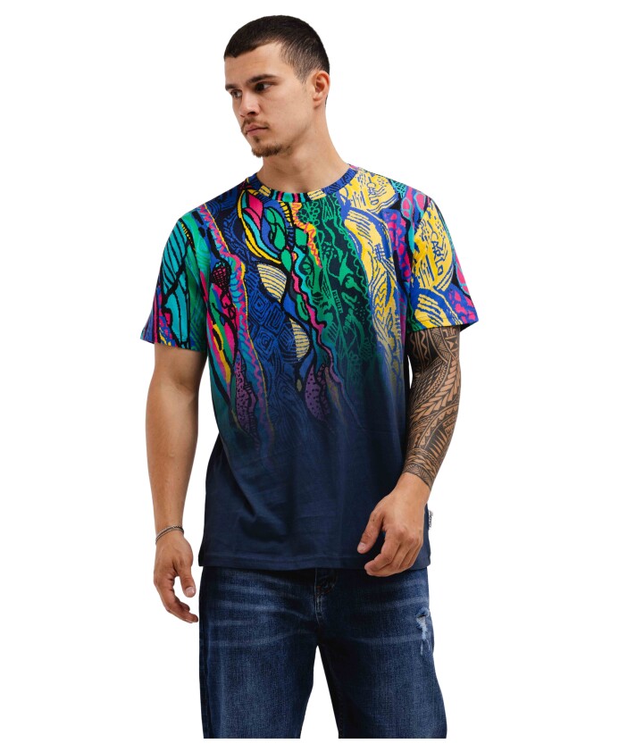 t-shirt-homme-vert-bleu-jaune