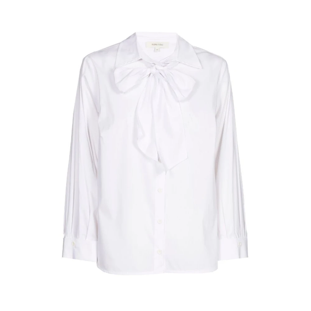 Marie Méro Witte blouse met strik White Dames
