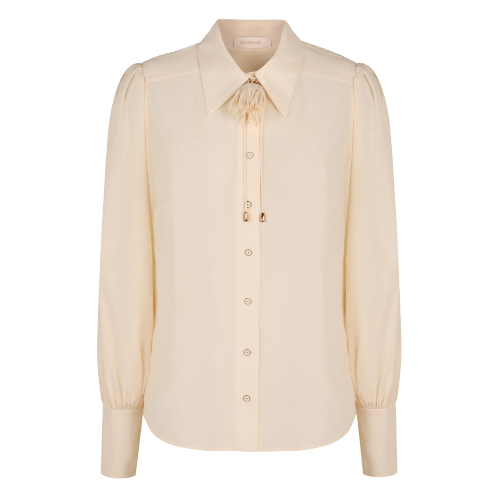 Zimmermann Bloemenblouse met ritssluiting Beige Dames