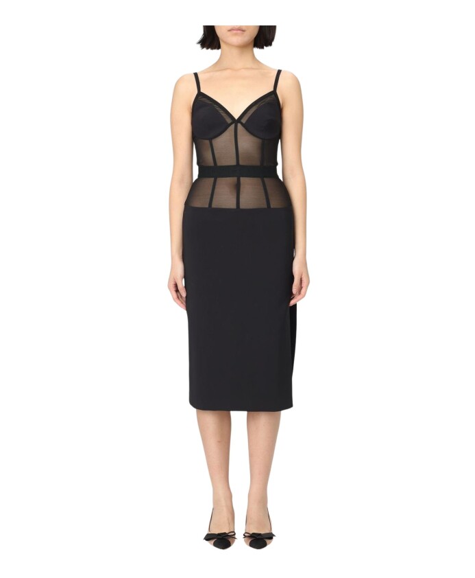 robe-midi-en-maille-noire