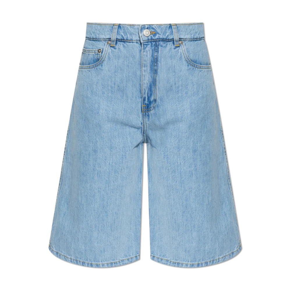 Coperni Women's Blue Denim Shorts, M, Denim Bermuda Shorts