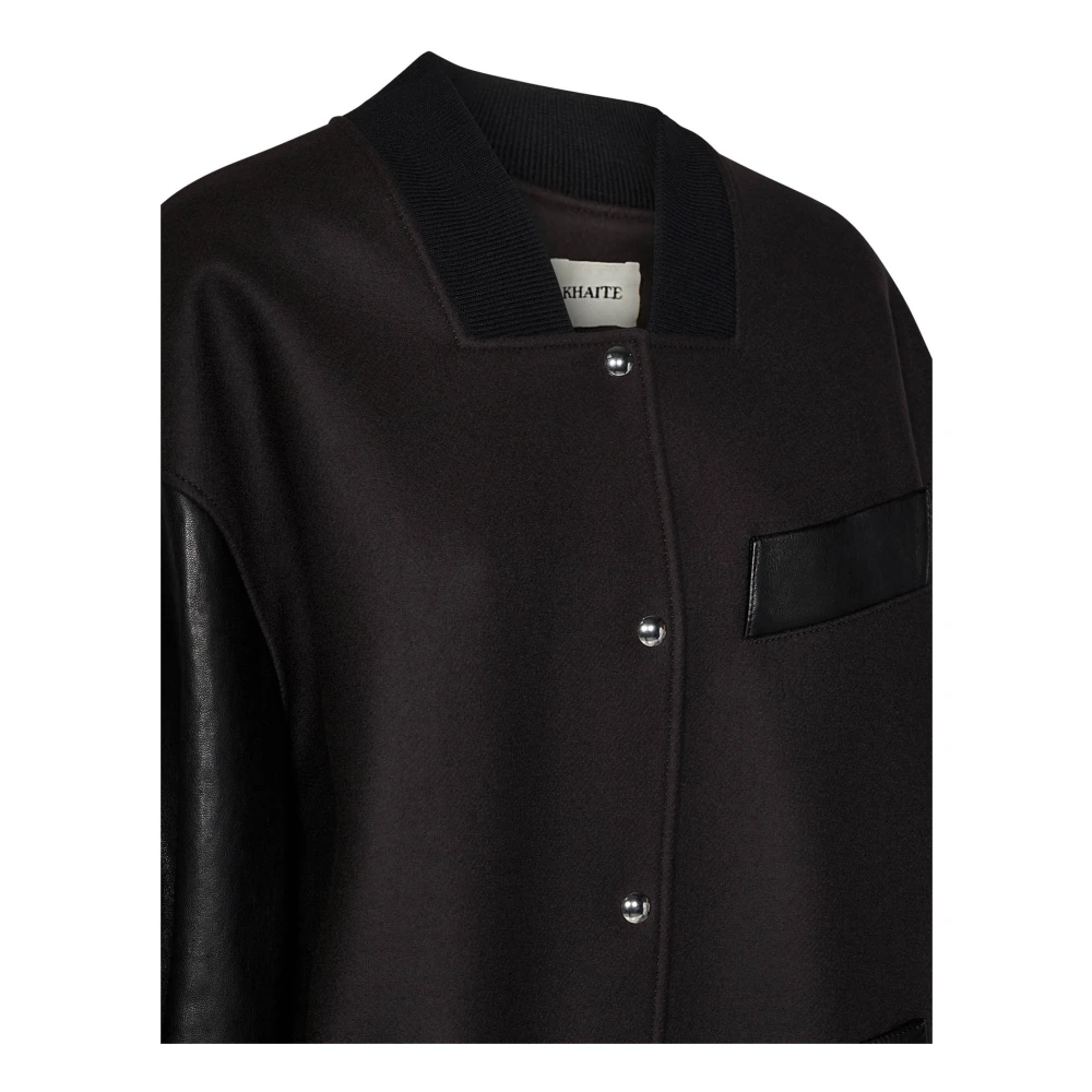 Khaite Bruine Wollen Jas Aw24 Brown Dames