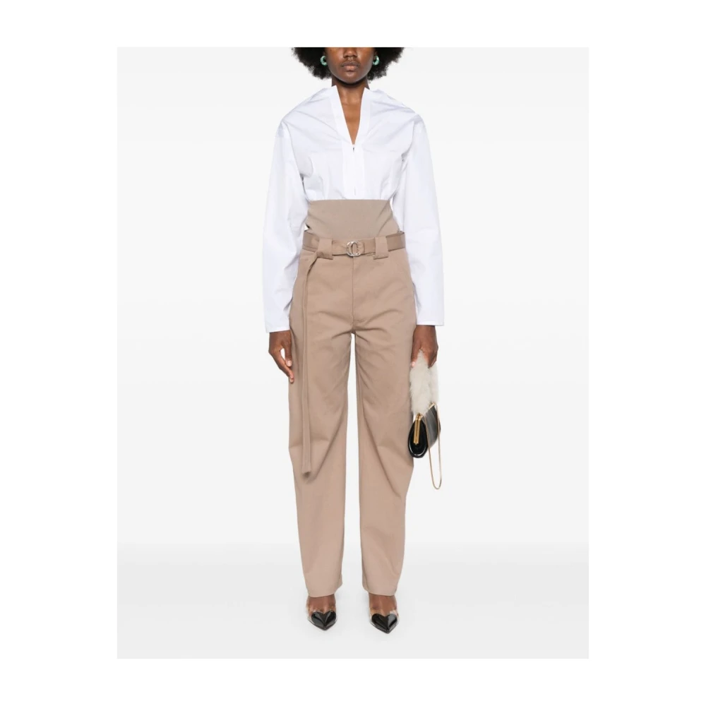 Alaïa Witte Katoenen Bodysuit Shirt White Dames