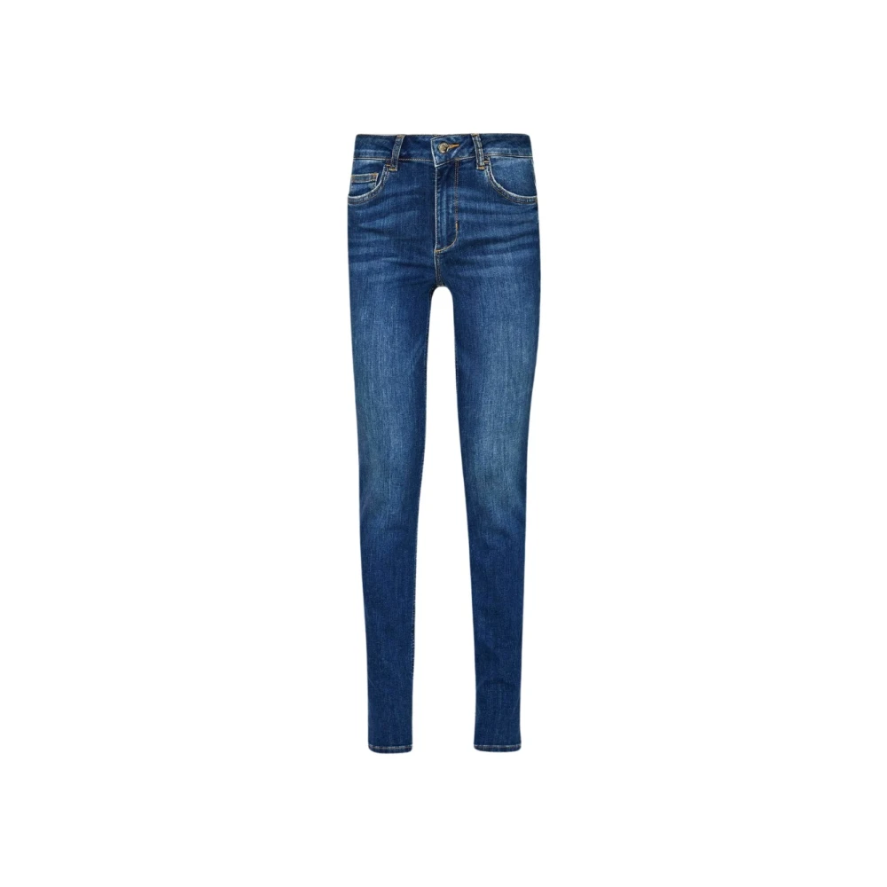 Liu Jo Blauwe Stonewashed Denim Jeans Blue Dames