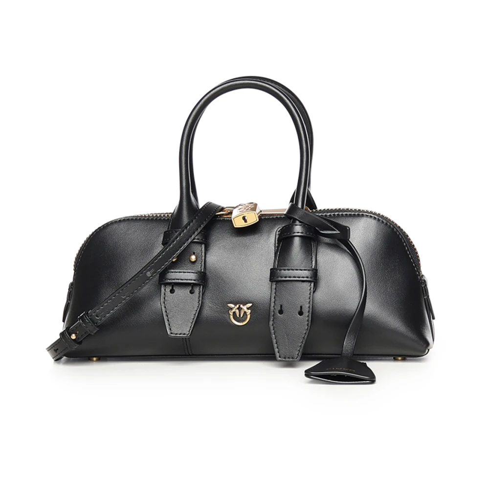 Pinko Women's Black Bowling Handbag - Handbags - One Size - Bags