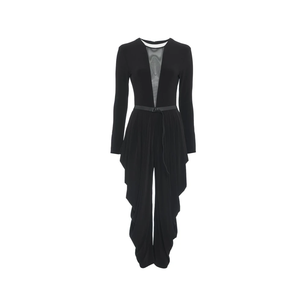 Norma Kamali Zwarte Overall Dameskleding Aw24 Black Dames