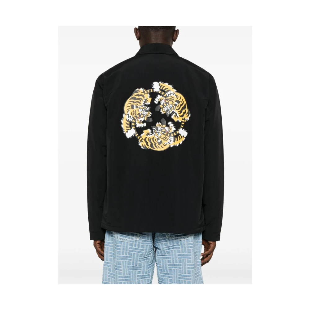 Kenzo Zwart Logo Print Vest Black Heren